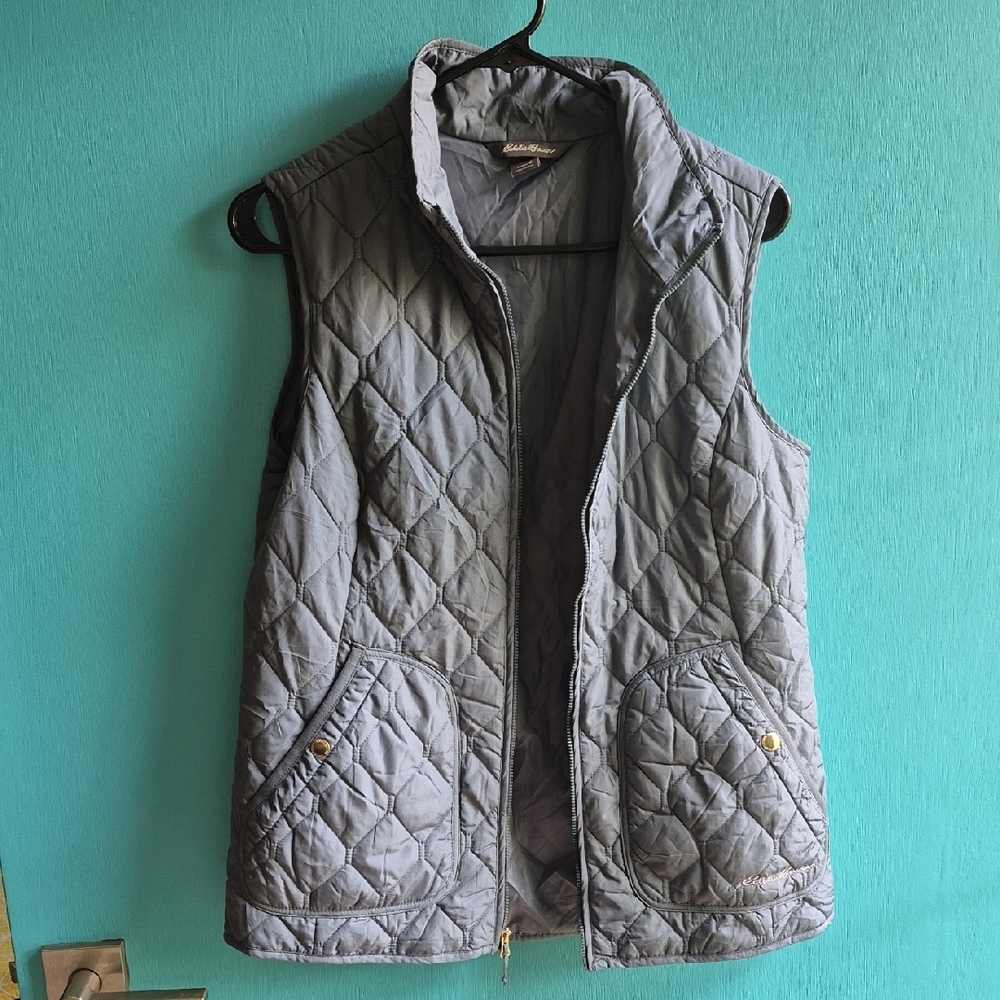 Eddie BauerGray Quilted Vest